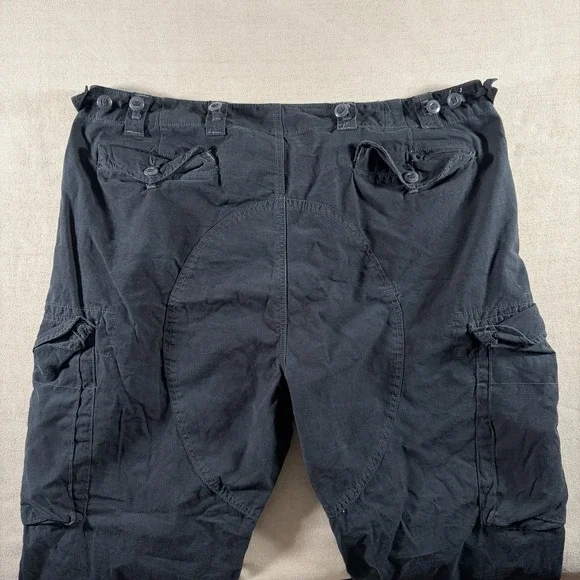 Polo Ralph Lauren Pants Mens 46x32 Black Combat Cargo Paratrooper OG 107 RLPC